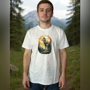 White Wolf Graphic Tee - Men's Casual T-Shirt